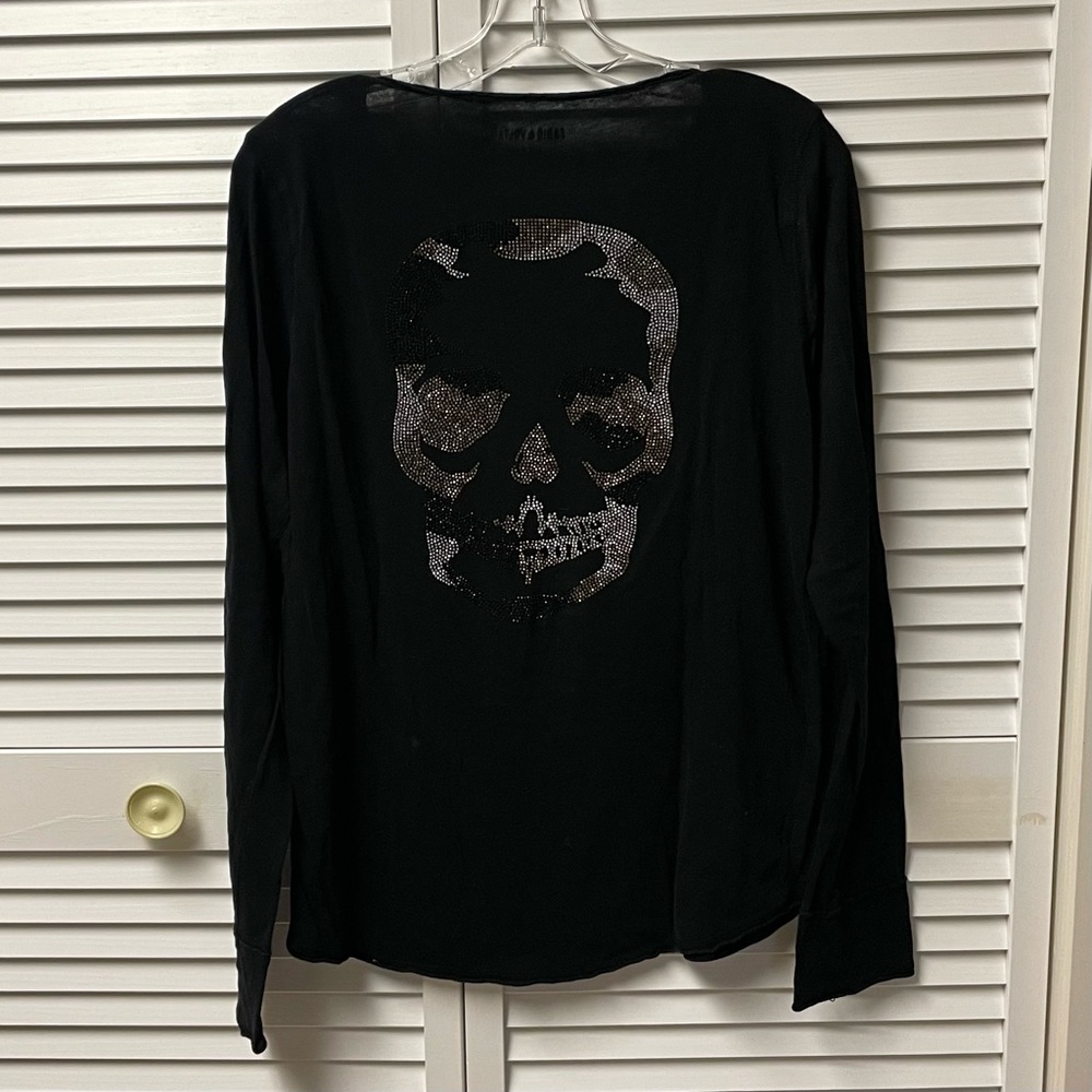 ZADIG & VOLTAIRE Strass Camo Skull Long Sleeve - Picture 2 of 4